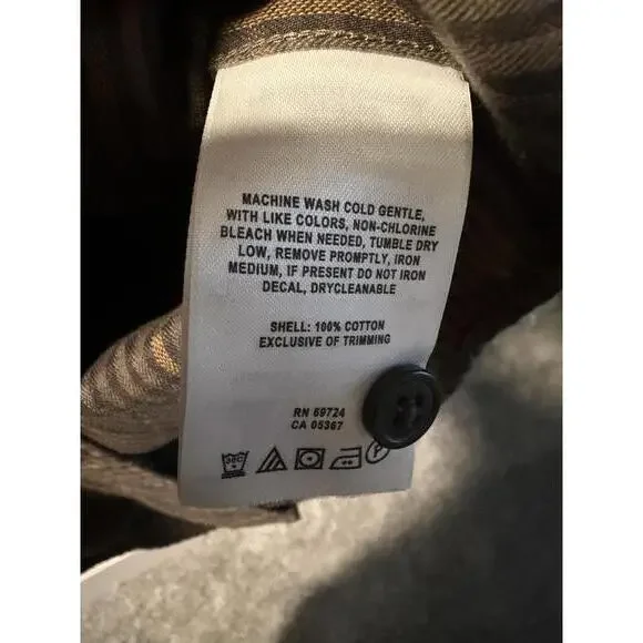 Columbia Sportswear  Brown Plaid Long Sleeve Button Large - Picture 3 of 5